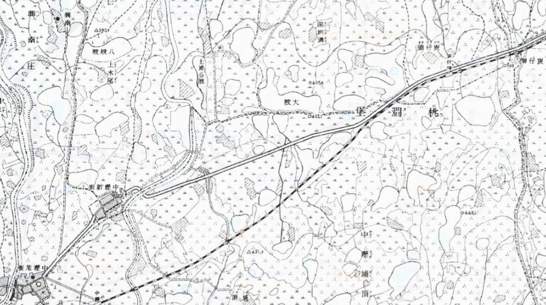 1904年繪製的台灣堡圖  當時桃園地區遍布埤塘(百年歷史地圖系統)